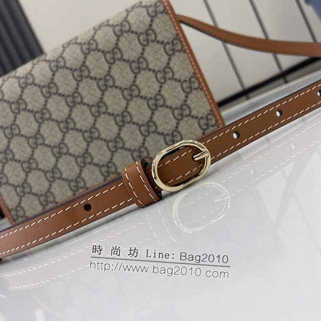 Gucci專櫃古馳最新款Emblem系列超迷你肩背包斜挎女包 jh2409型號：820688